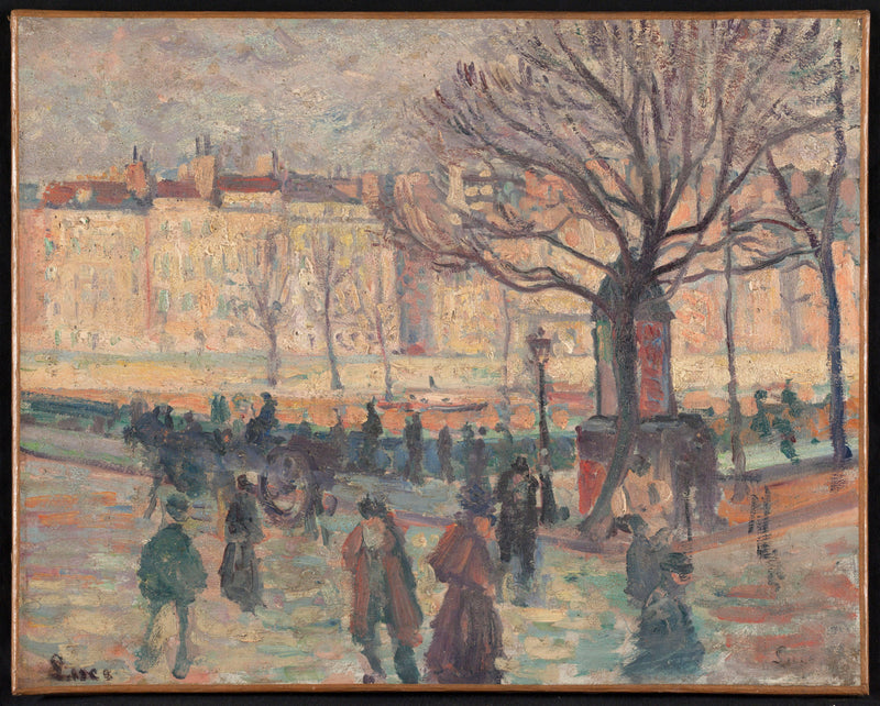 Paysage Parisien. Bords De Seine by Maximilien Luce — Oil Painting Reproduction