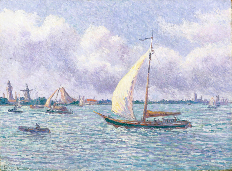 The Meuse near Dordrecht by Maximilien Luce — Oil Painting Reproduction