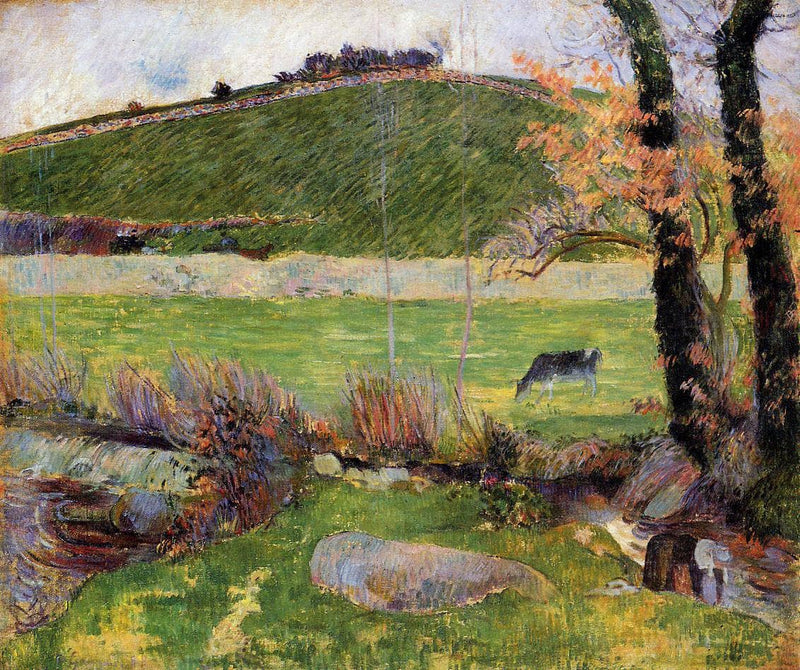 Meadow at the banks of Aven by Paul Gauguin — Oil Painting Reproduction