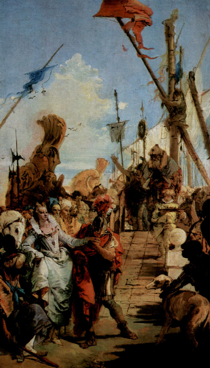 Meeting of Marc Anthony and Cleopatra by Giovanni Battista Tiepolo — Oil Painting Reproduction