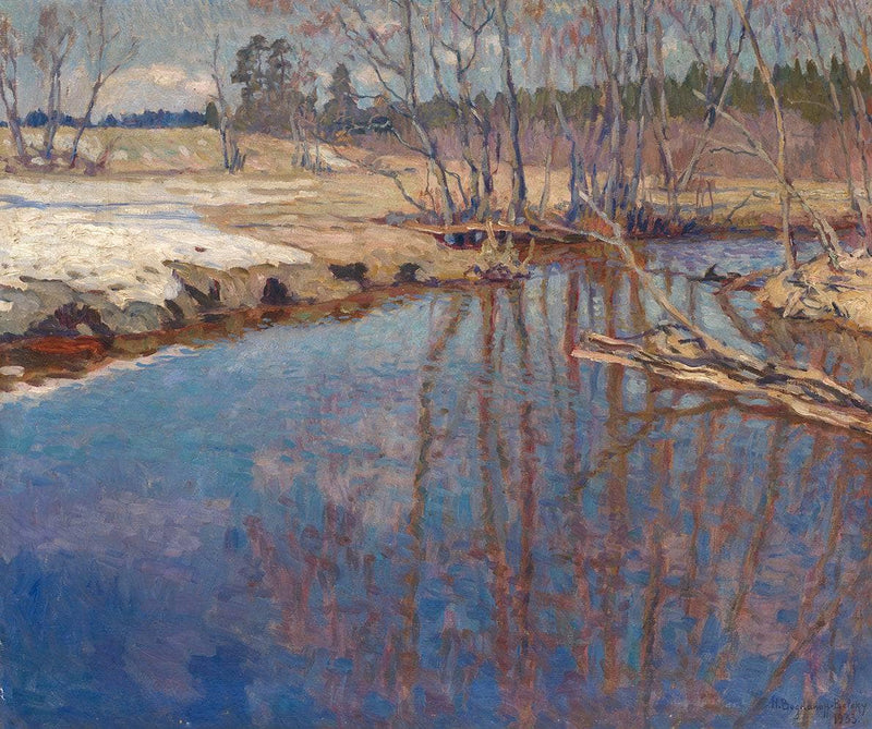Melted Water by Nikolay Bogdanov-Belsky — Oil Painting Reproduction