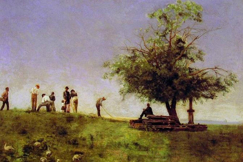 Mending the Net by Thomas Eakins — Oil Painting Reproduction