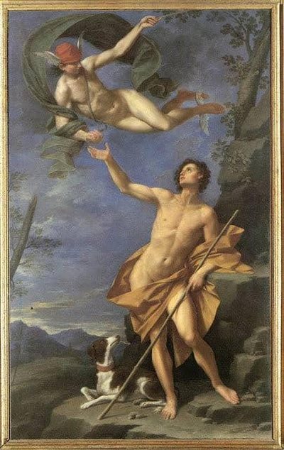 Mercury and Paris in modern living room