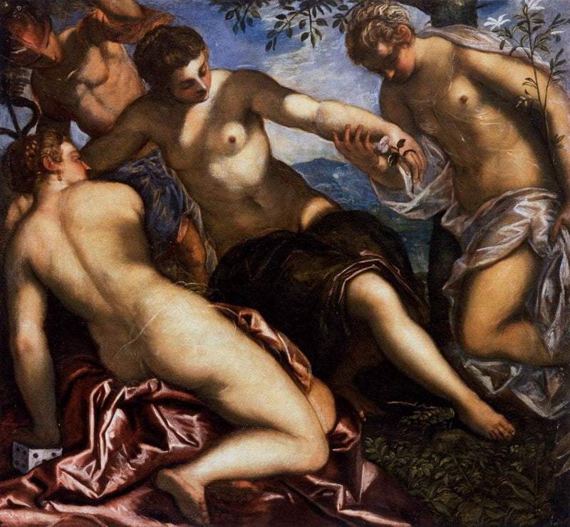 Mercury and the Graces by Tintoretto — Oil Painting Reproduction