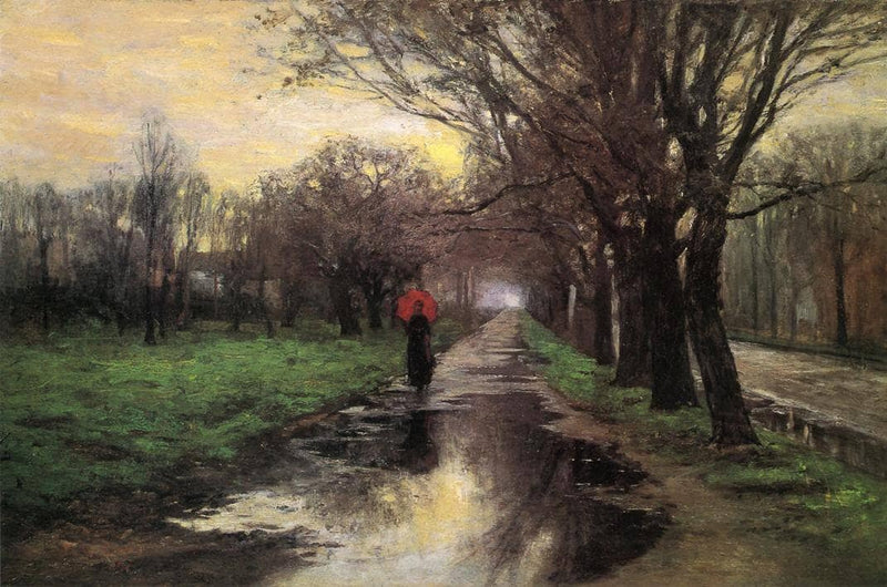 Meridian Street, Thawing Weather by T. C. Steele — Oil Painting Reproduction