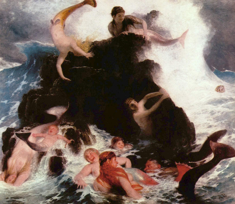 Mermaids at Play by Arnold Böcklin — Oil Painting Reproduction