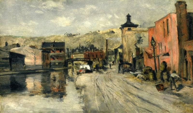 Miami Canal, Cincinnati by John Henry Twachtman — Oil Painting Reproduction
