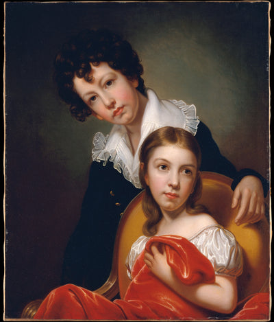 Michael Angelo and Emma Clara Peale in entryway