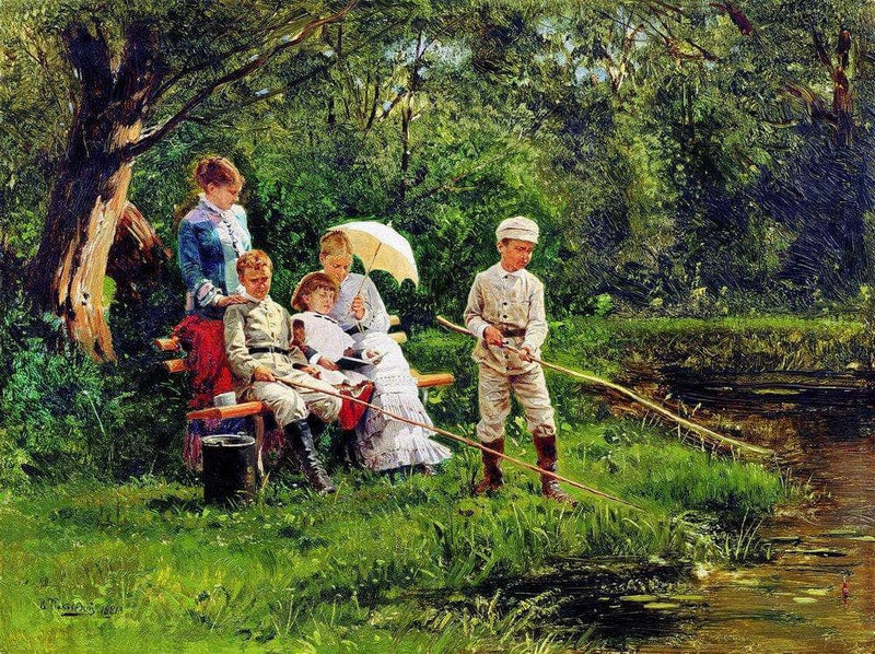 Midday Sun by Vladimir Makovsky — Oil Painting Reproduction
