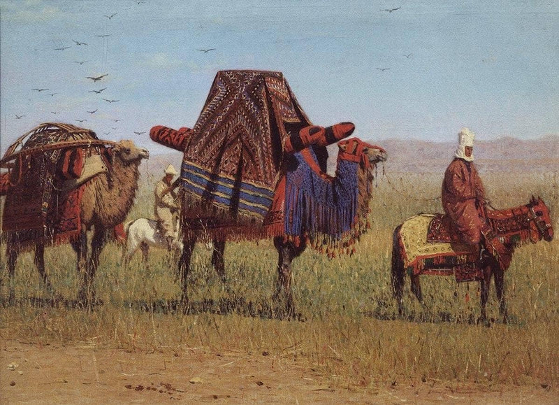 Migration of the Kirghiz by Vasily Vereshchagin — Oil Painting Reproduction
