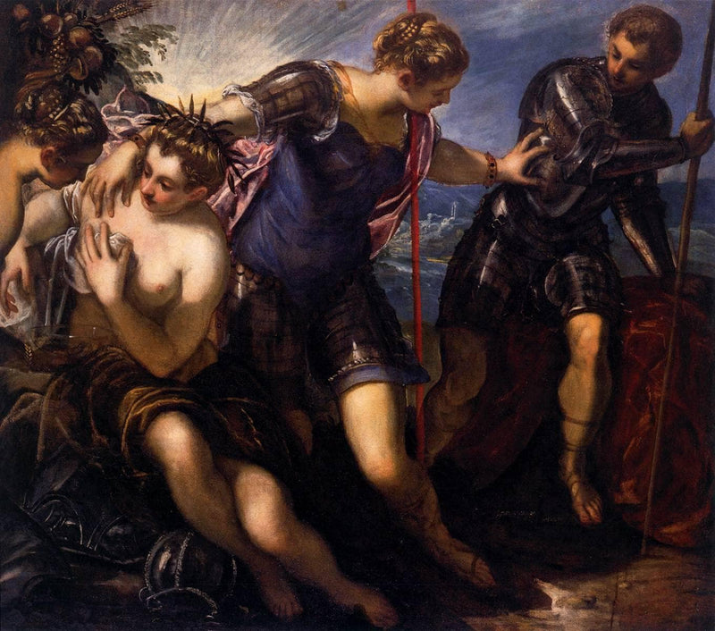 Minerva Sending Away Mars from Peace and Prosperity by Tintoretto — Oil Painting Reproduction