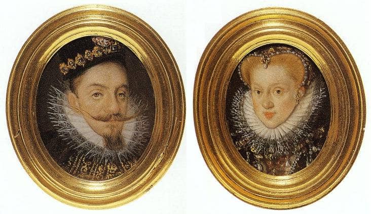Miniature of Sigismund Vasa and Anna Habsburg by Martin Kober — Oil Painting Reproduction