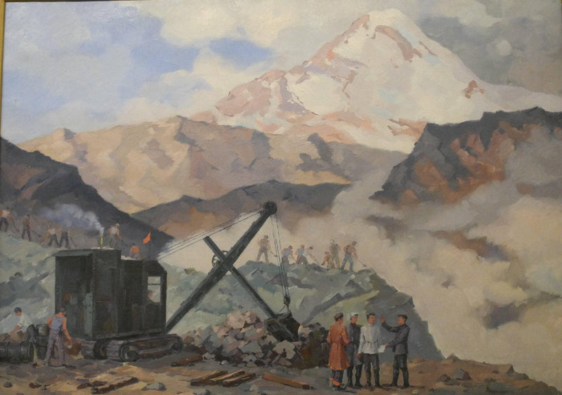 Mining at Kazbegi by David Kakabadze — Oil Painting Reproduction