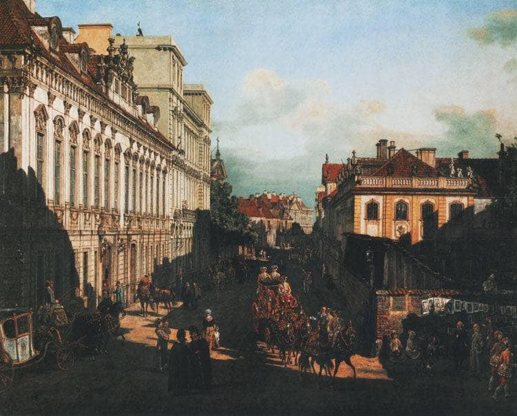Miodowa Street by Bernardo Bellotto — Oil Painting Reproduction