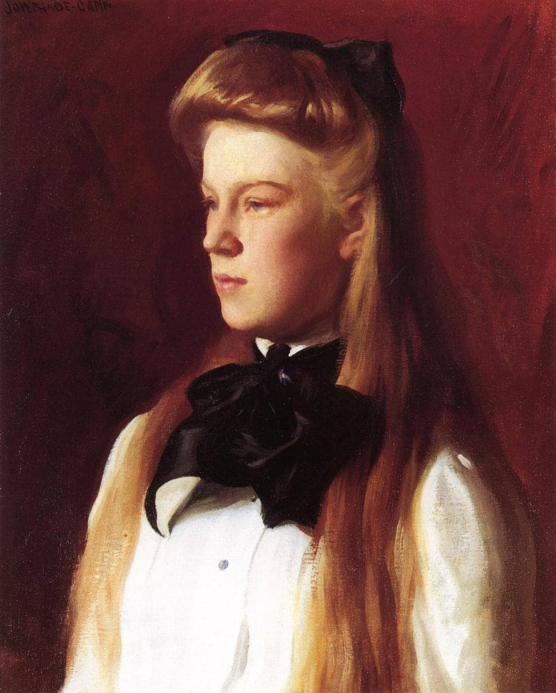Miss Alice Boit by Joseph DeCamp, Oil Painting Reproduction