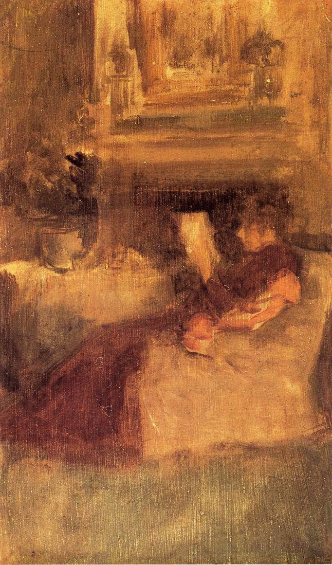 Miss Ethel Philip Reading by James McNeill Whistler — Oil Painting Reproduction