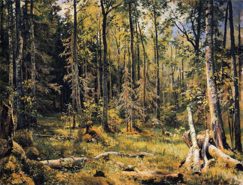 Mixed Forest. Shmetsk Near Narva by Ivan Shishkin — Oil Painting Reproduction