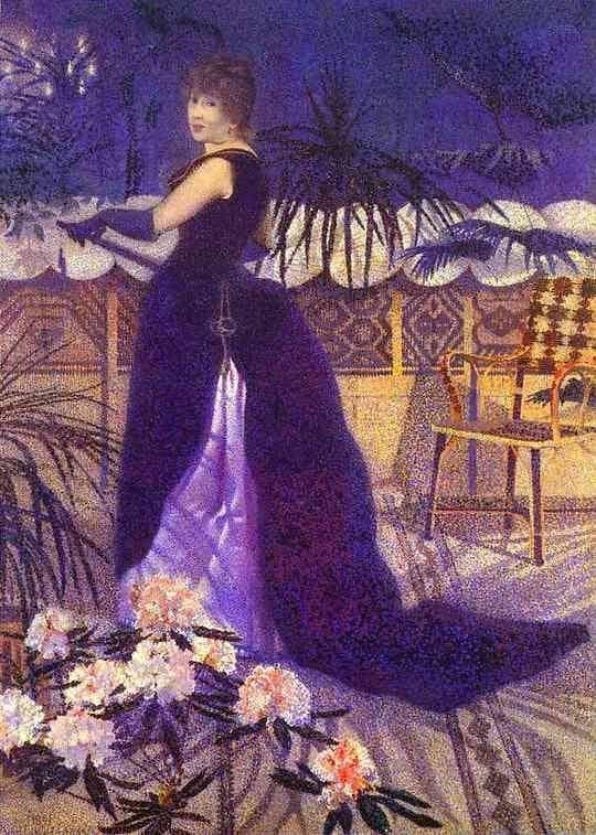 Mme. Hector France, nee Irma Clare and Later by Henri-Edmond Cross — Oil Painting Reproduction
