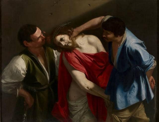 Mocking of Christ by Orazio Gentileschi — Oil Painting Reproduction
