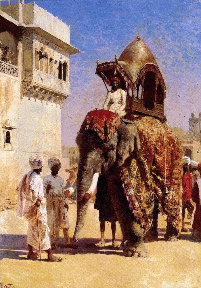 Mogul's Elephant by Edwin Lord Weeks — Oil Painting Reproduction