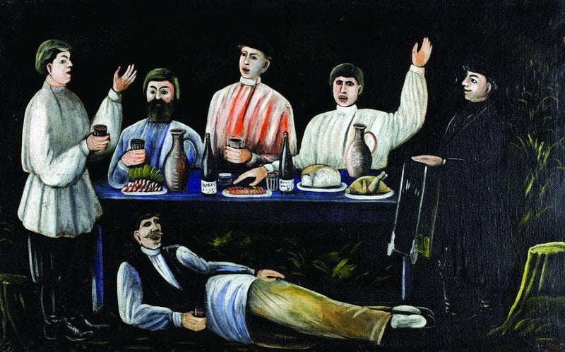 Molokani Carousing by Niko Pirosmani — Oil Painting Reproduction
