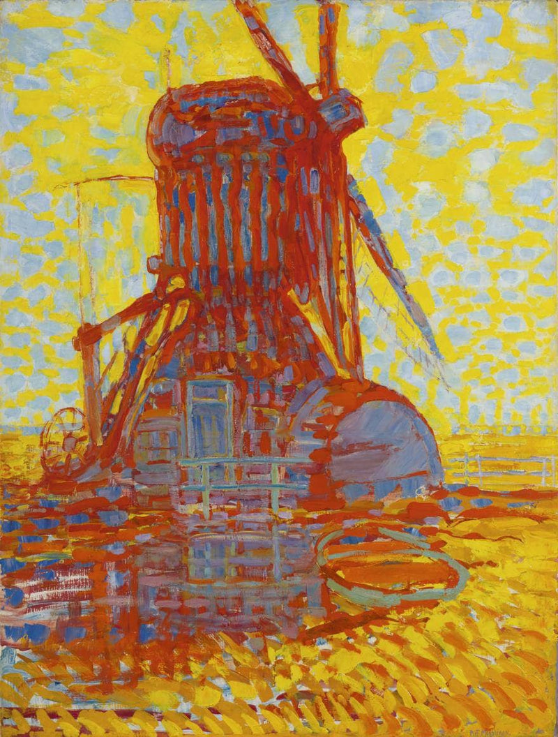 Mill in Sunlight: The Winkel Mill by Piet Mondrian — Oil Painting Reproduction