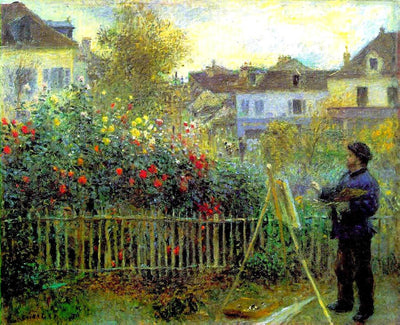 Monet painting in his garden at Argenteuil in home office