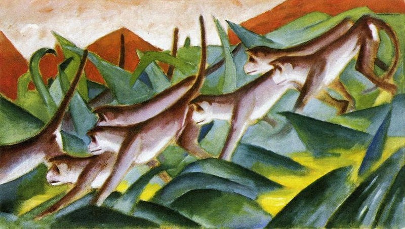 Monkey Frieze by Franz Marc — Oil Painting Reproduction