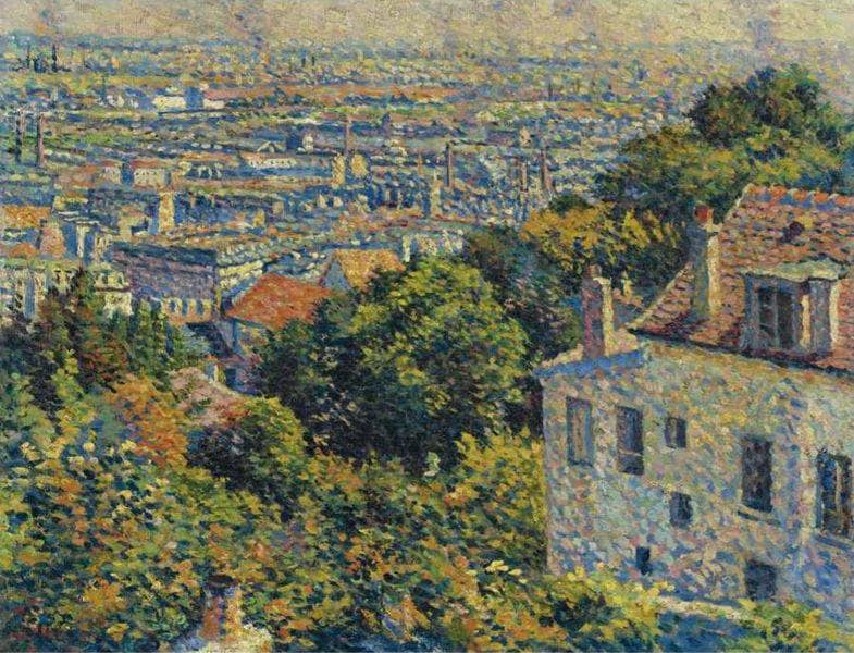 Montmartre, de la rue Cortot, vue vers Saint-Denis by Maximilien Luce — Oil Painting Reproduction