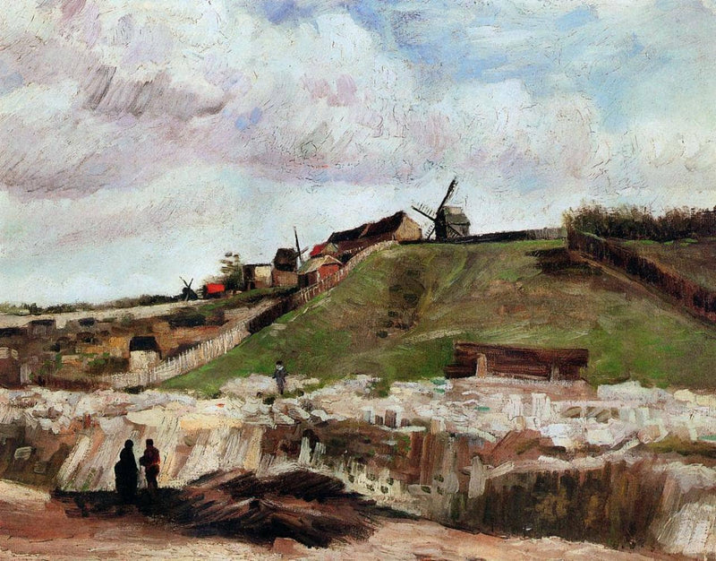 Montmartre the Quarry and Windmills by Vincent van Gogh — Oil Painting Reproduction