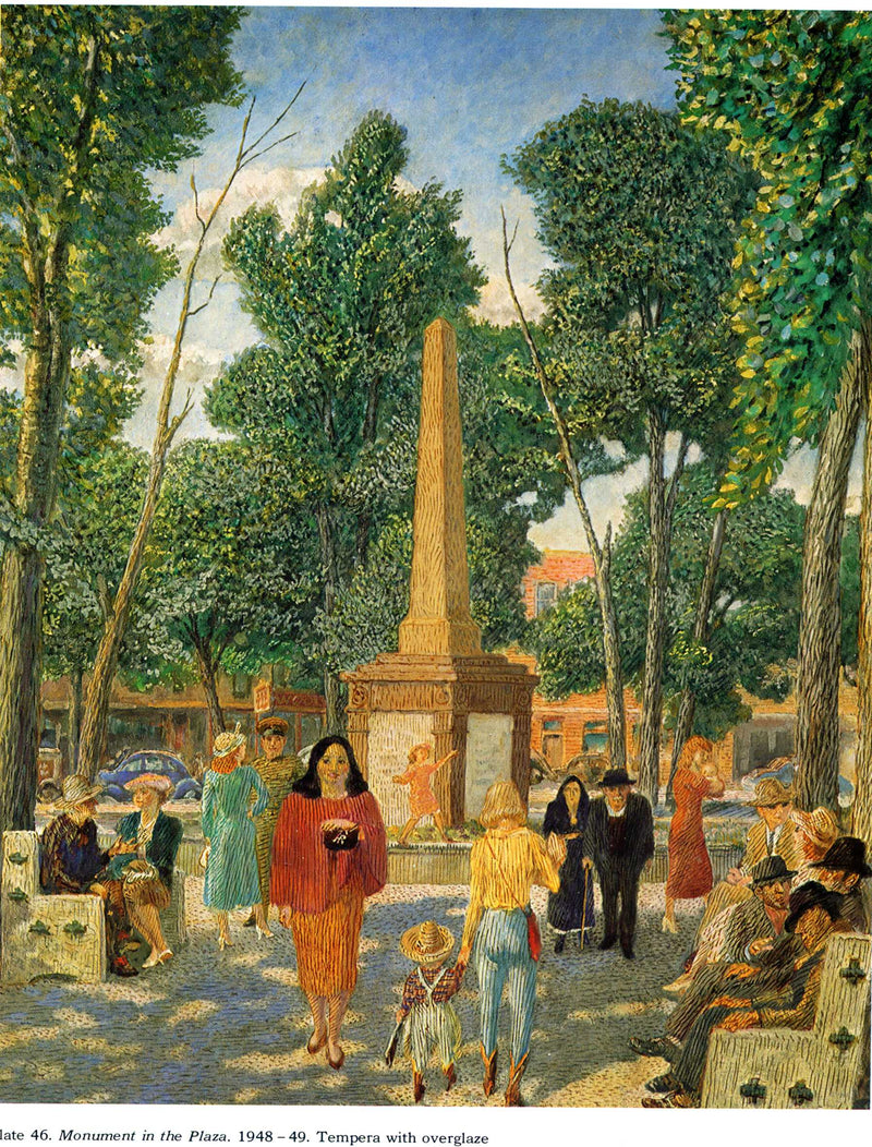 Monument in the Plaza, New York by John French Sloan — Oil Painting Reproduction