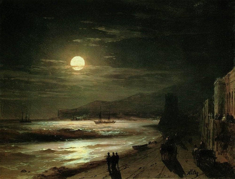Moon Night by Ivan Aivazovsky — Oil Painting Reproduction