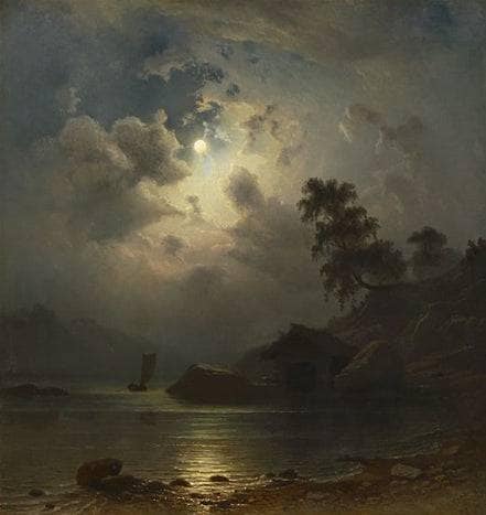 Moonlight by Knud Baade — Oil Painting Reproduction