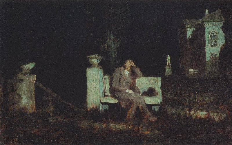Moonlight Night. Meditation by Arkhyp Kuindzhi — Oil Painting Reproduction