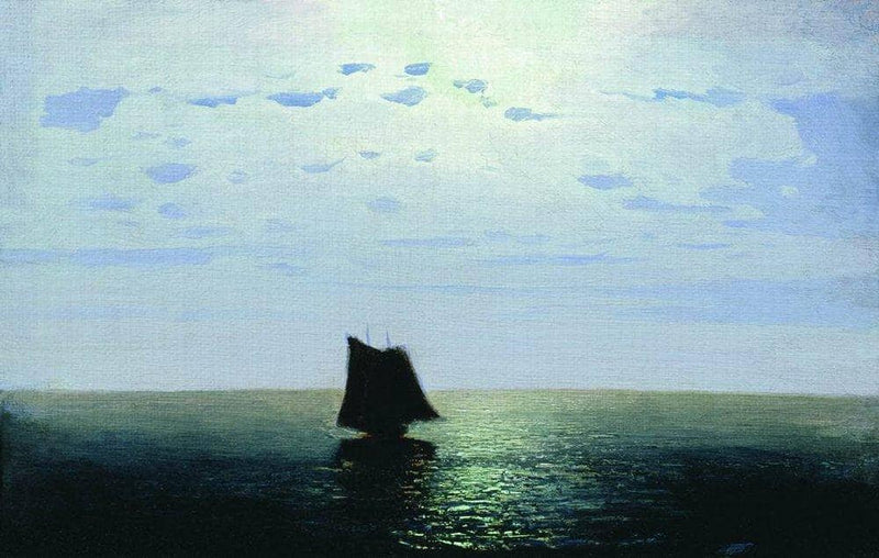 Moonlight Night on the Sea by Arkhyp Kuindzhi — Oil Painting Reproduction
