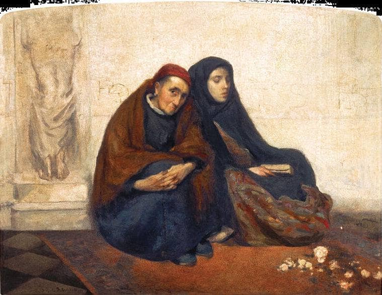 The suffragants by Angelo Morbelli — Oil Painting Reproduction