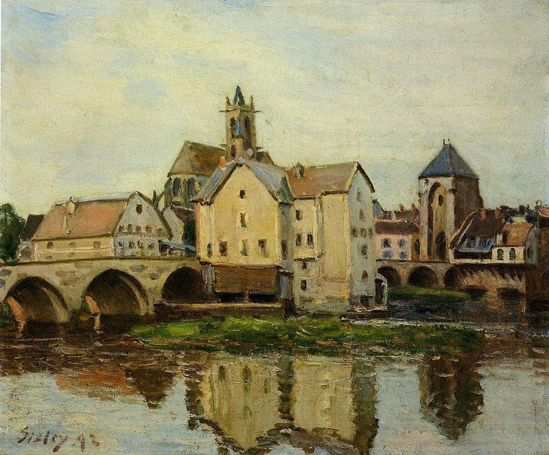 Moret sur Loing, Morning by Alfred Sisley — Oil Painting Reproduction