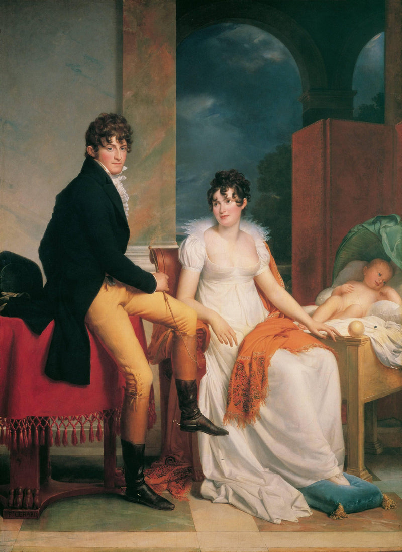 Moritz Christian Reichsgraf Von Fries Mit Seiner Frau Maria Theresia Josepha by François Gérard — Oil Painting Reproduction