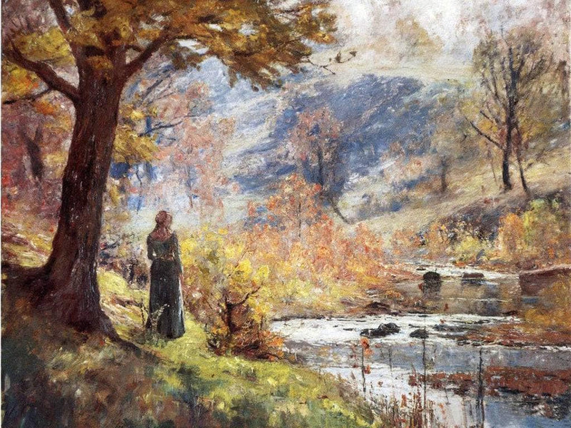 Morning by the Stream by T. C. Steele — Oil Painting Reproduction
