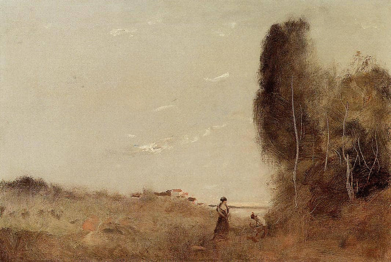 Morning by the Water by Camille Corot — Oil Painting Reproduction