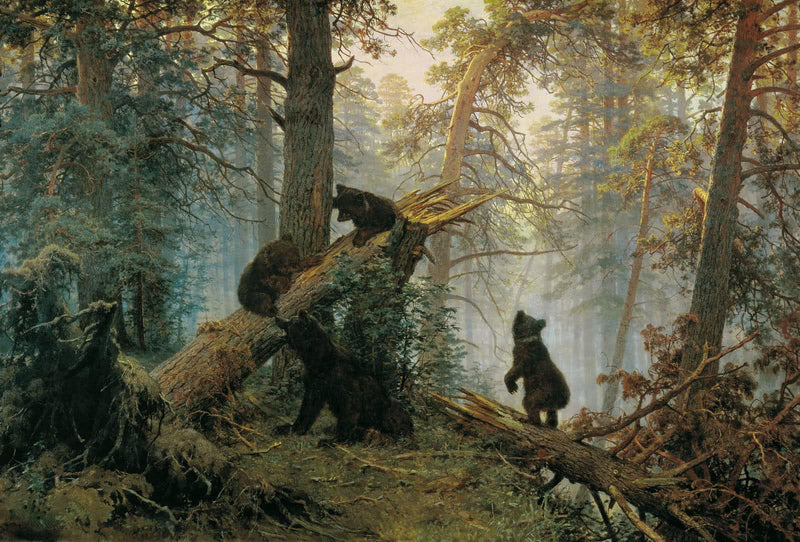 Morning in a Pine Forest by Ivan Shishkin — Oil Painting Reproduction
