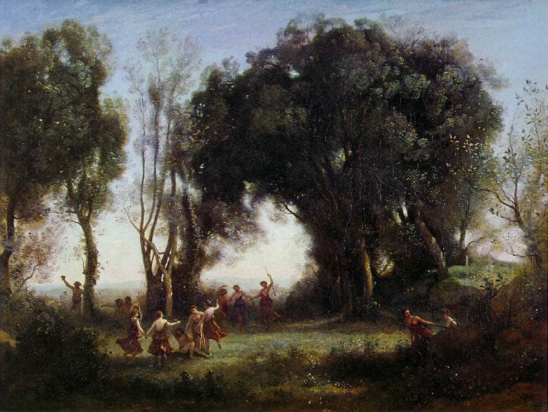 Morning, the Dance of the Nymphs by Camille Corot — Oil Painting Reproduction