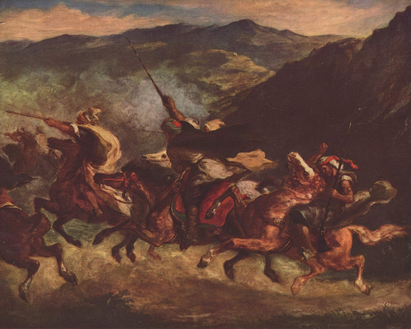 Moroccan Fantasia by Eugene Delacroix — Oil Painting Reproduction