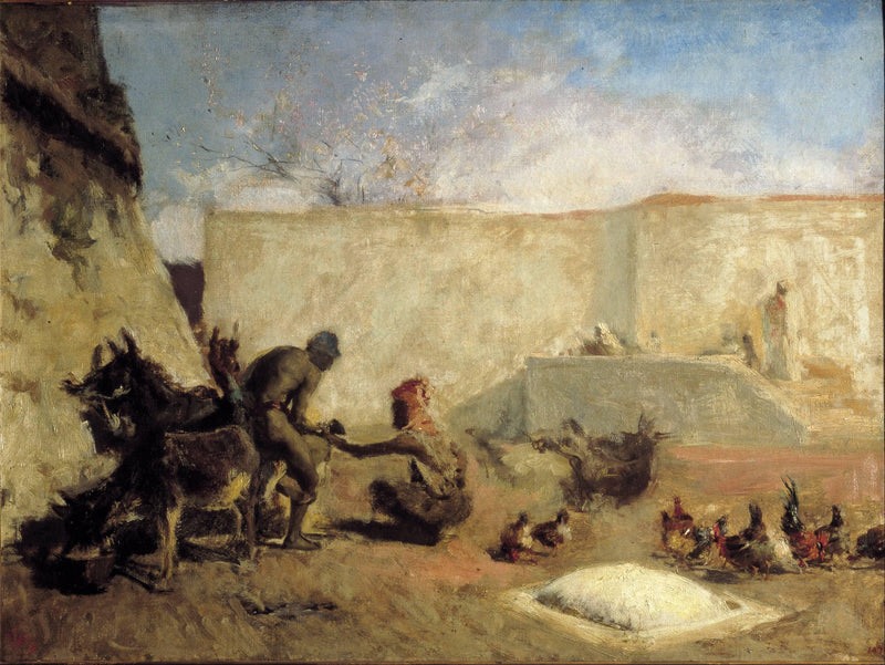 Moroccan horseshoer by Marià Fortuny — Oil Painting Reproduction