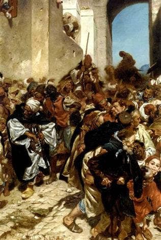 Moroccan prisoners by Alfred Dehodencq — Oil Painting Reproduction