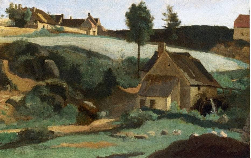 Morvan, The Little Mill by Camille Corot — Oil Painting Reproduction