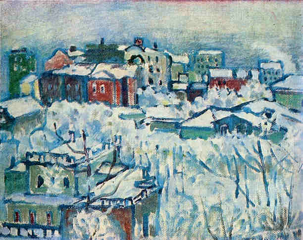 Moscow. Smolensky boulevard. Study by Wassily Kandinsky — Oil Painting Reproduction