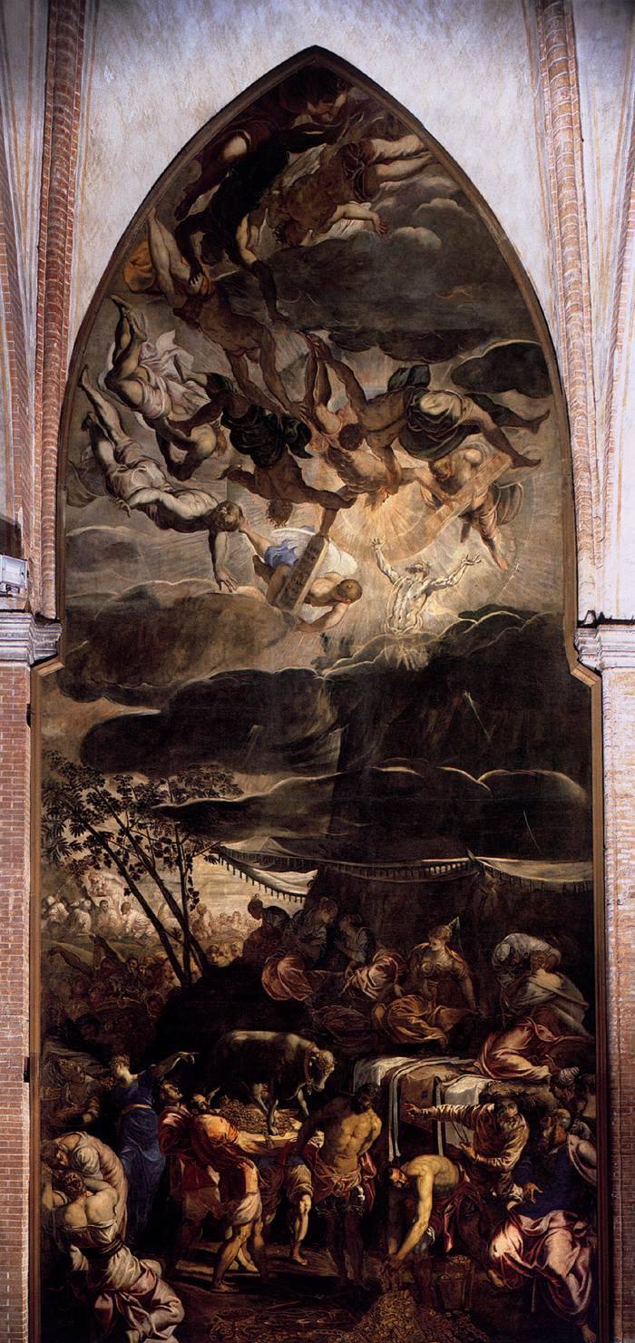 Moses Receiving the Tables of the Law by Tintoretto, Oil Painting Reproduction
