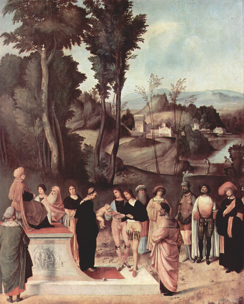 Moses Undergoing Trial by Fire by Giorgione — Oil Painting Reproduction