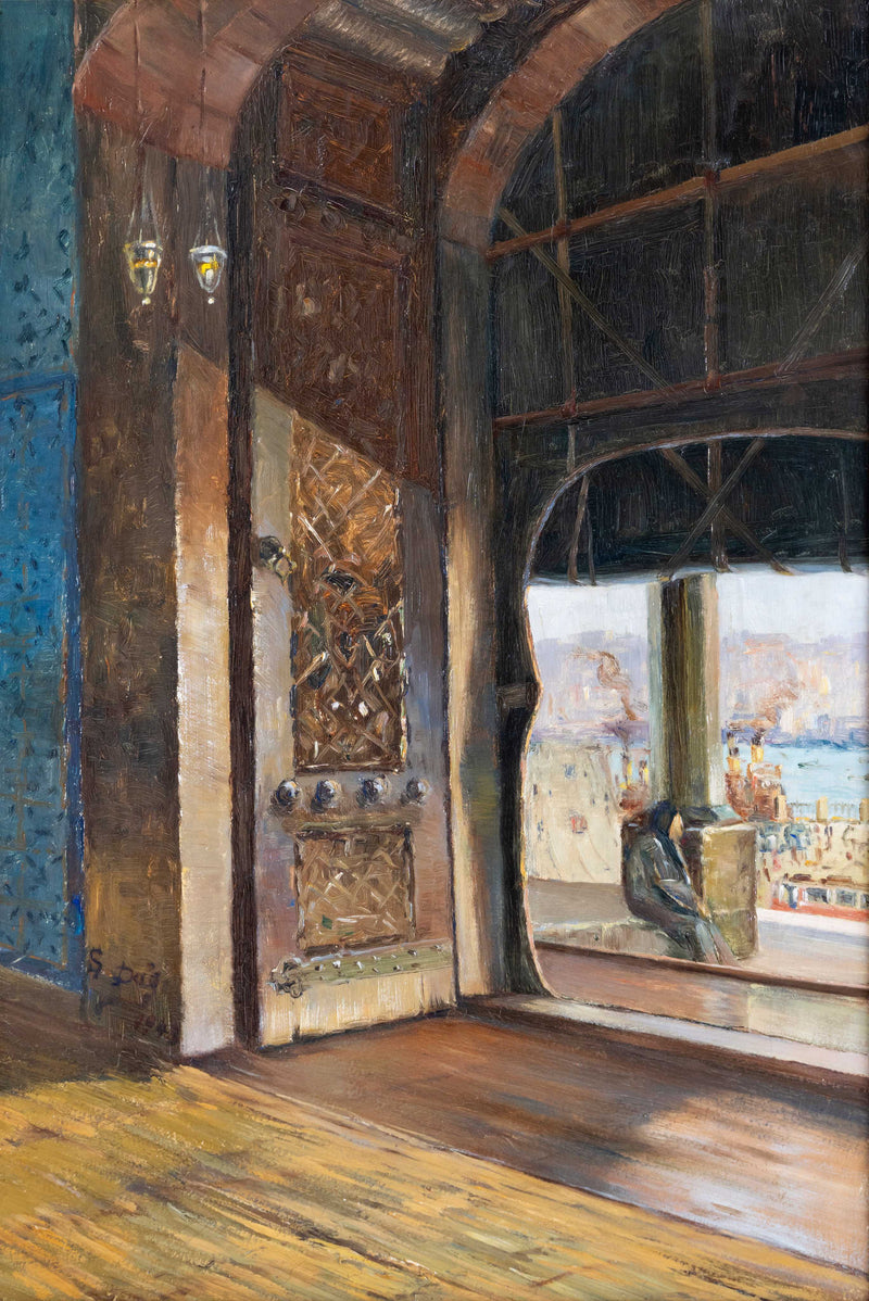 Mosque Courtyard by Sevket Dag — Oil Painting Reproduction